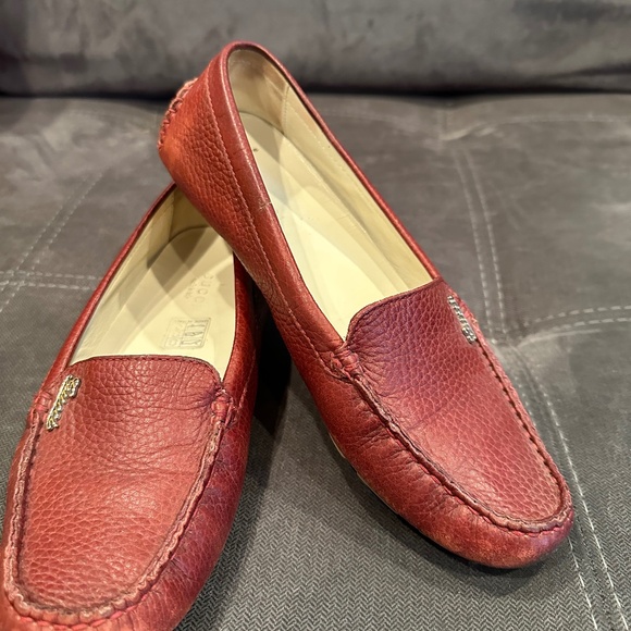 Gucci Red Leather Driving Moccasins - Picture 1 of 4